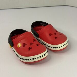Crocs Mickey Mouse Classic Red Size Children C4 C5 Toddler Unisex Disney